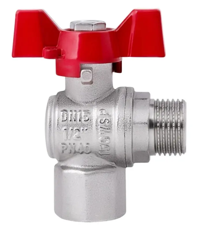 Кран кульовий Thermo Alliance Forte 1/2" ВЗ кутовий, PN40, метелик SF267W15 - фото 2