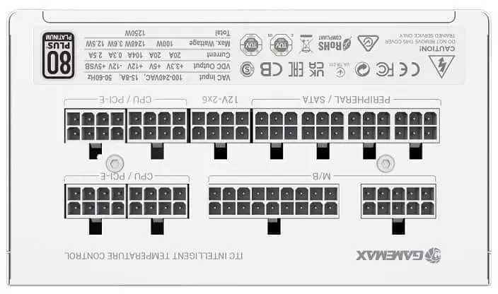 Блок питания GameMax GX-1250 PRO 1250W ATX 3.1 80+ Platinum (GX-1250 PRO WT(ATX3.1PCIe5.1)) - фото 8