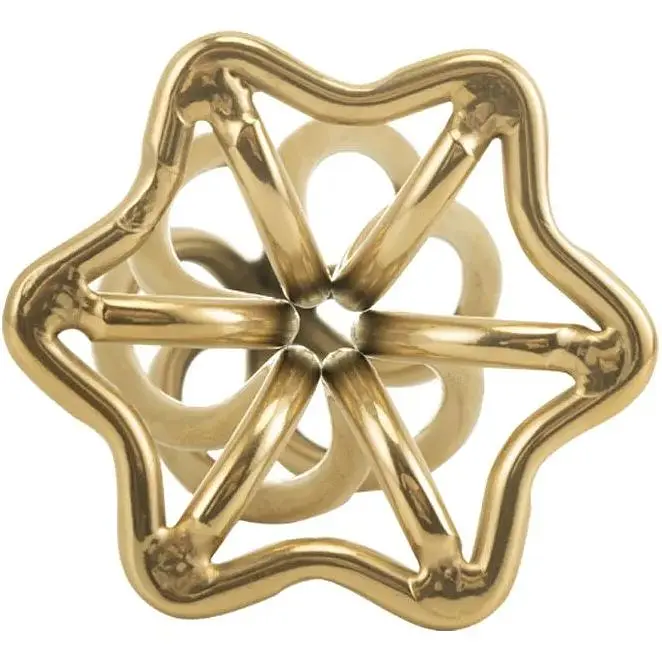Анальна пробка Lockink Sevanda Hollow Spiral Golden Metal L - фото 6
