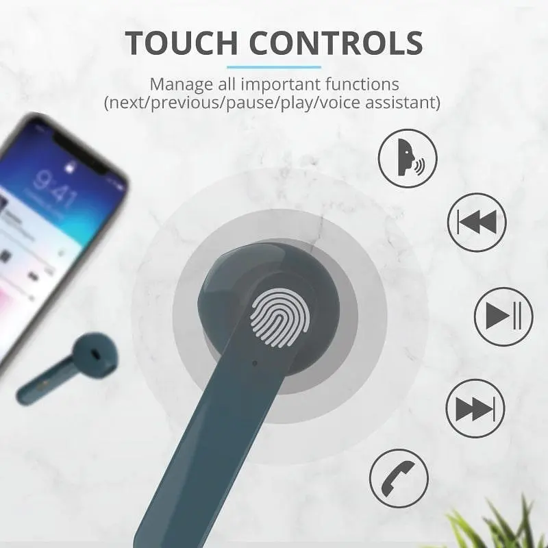 Наушники Trust Primo Touch True Wireless Mic Blue (23780_Trust) - фото 10