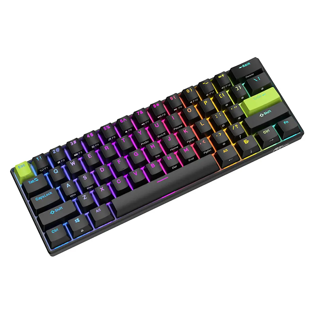 Ігрова магнітна дротова клавіатура Royal Kludge RK C61 / Mint Switch / Black - фото 5