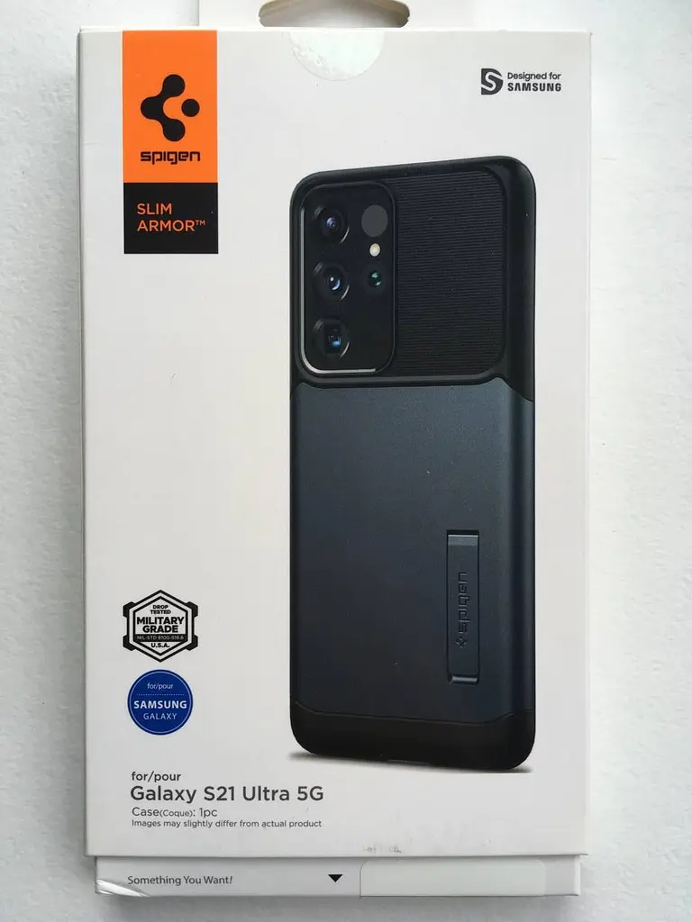 Чохол протиударний із підставкою Spigen Slim Armor ACS02374 для Samsung Galaxy S21 Ultra (6.8") Black - фото 7