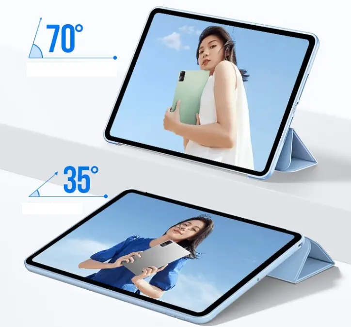 Чехол-книжка DK для Xiaomi Pad 6 / 6 Pro 11" Эко-кожа силикон Smart Case white ice - фото 3