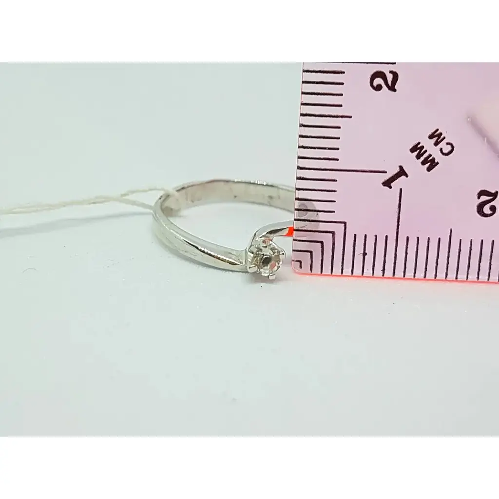 Срібне кільце Агні Прима з фіанітом. 1502/9р 16,5 - фото 5