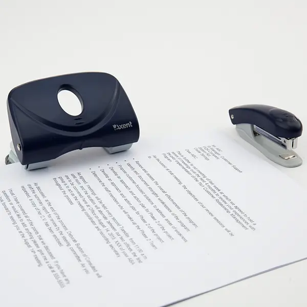 Діркопробивач для паперу Axent Welle-2 з пластиковим верхом 20 аркушів синій (3820-02-A) - фото 6