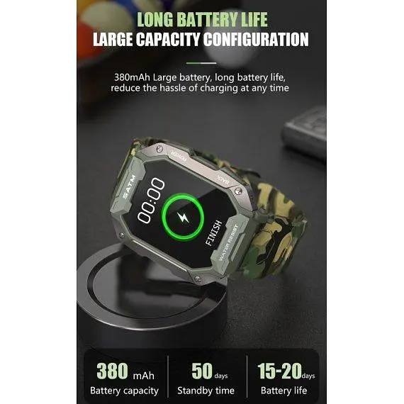 Розумний наручний годинник Smart UWatch Military (Камуфляж) - фото 5