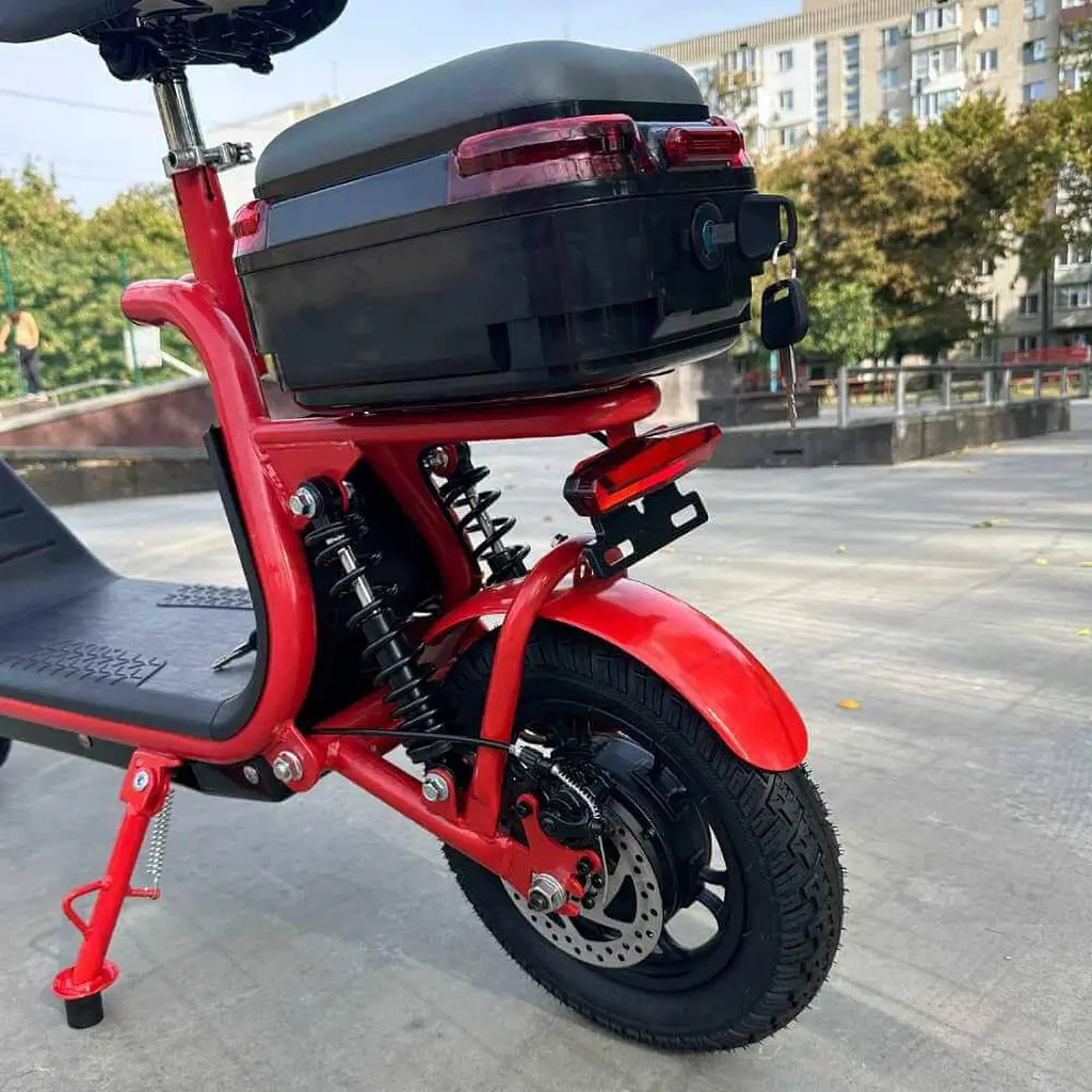 Електросамокат із сидінням 14 дюймів GIANT ZEN U12 MAX (800W, 48V, 15Ah) з кофром-багажником Червоний - фото 11