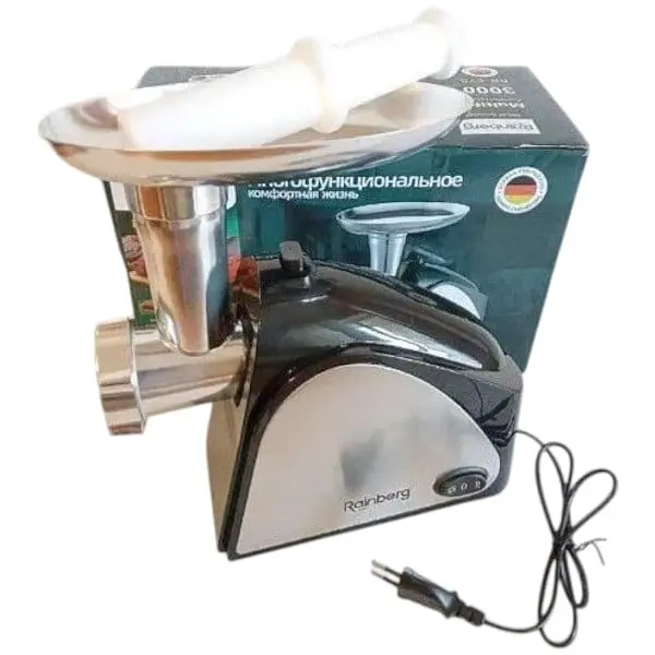 Електрична м'ясорубка  з насадками для соку Rainberg 678  - фото 3