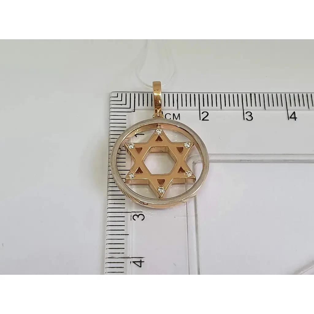 Золота підвіска Імперія золота Зірка Давида з фіанітами. ПВ723(2)КИ - фото 4