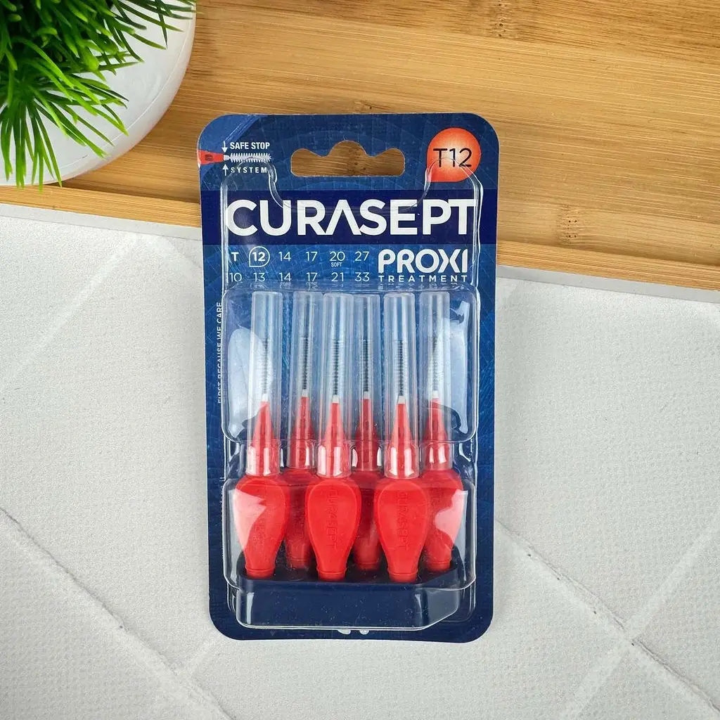Міжзубний йоржик Curasept Proxi T12, ISO3 (1.2 мм, червоний), 6 шт