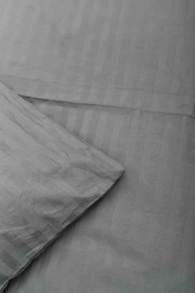 Комплект постельного белья Moon&Star Satin Stripe Stripe Gray евро 200х220 наволочки 2х70х70 - фото 6
