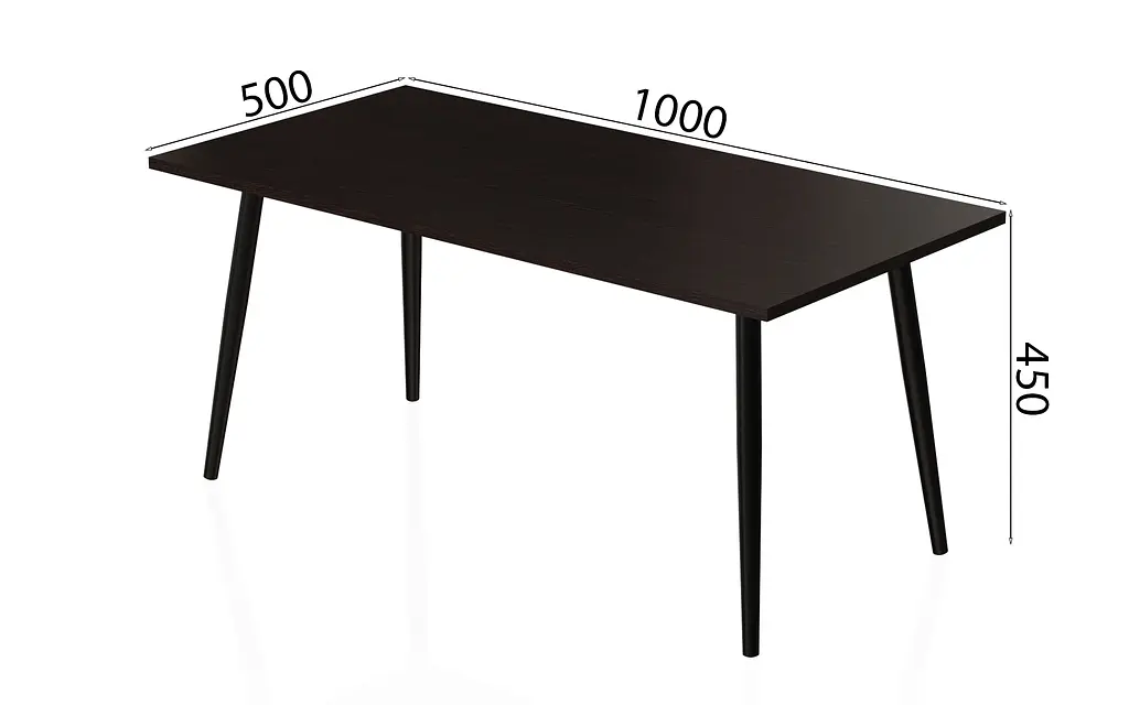 Стол журнальный Монтана Ferrum-decor 45x100x50 Черный металл ДСП Венге Магия 16 мм (FRD-106713) - фото 6