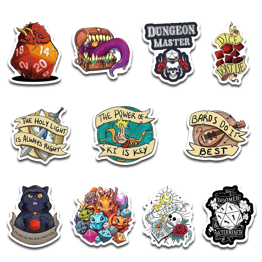 Стикерпак GeekLand Dungeons & Dragons 45 штук (SP DD 01) - фото 2