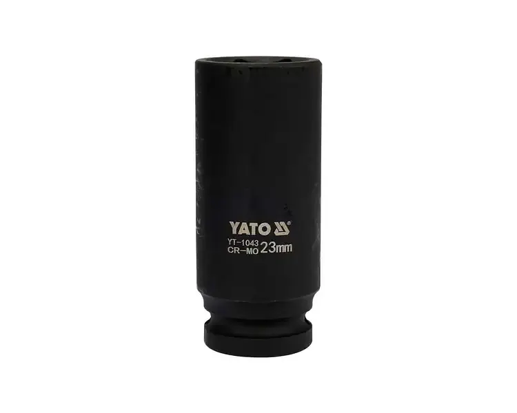 Головка торцевая ударная 6-гранная Yato удлиненная квадрат 1/2" М=23 мм L=78 мм (YT-1043) - фото 2