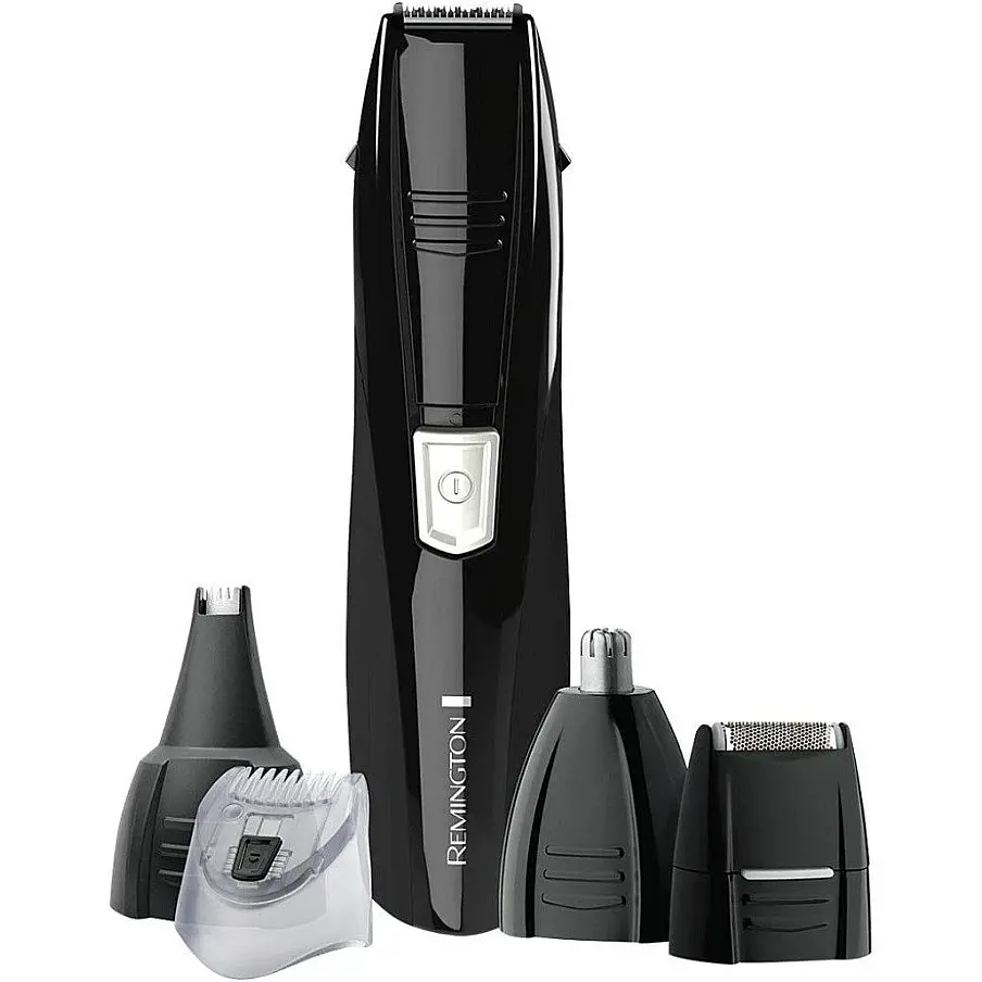 Remington Тример Pilot all in one kit, для бороди, вусів, носа та тіла, ААх2, насадок-4, сталь, чорний - фото 6