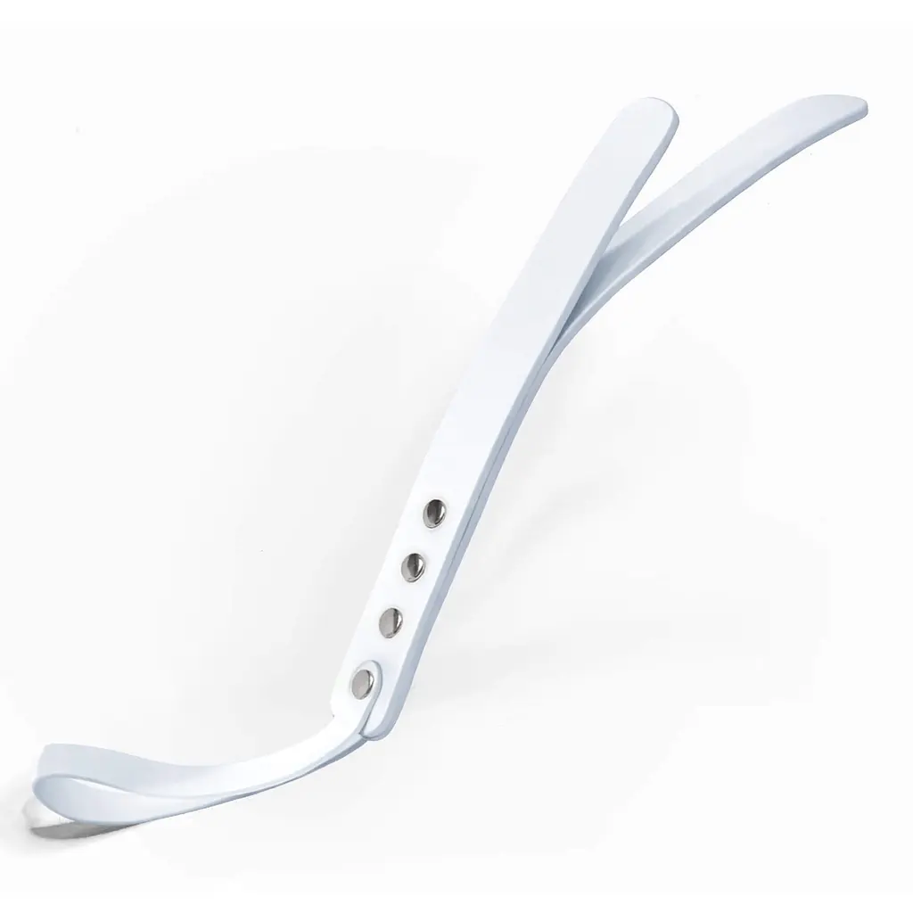 Паддл двошаровий Feral Feelings Leather Mini Paddle White зі шкіри