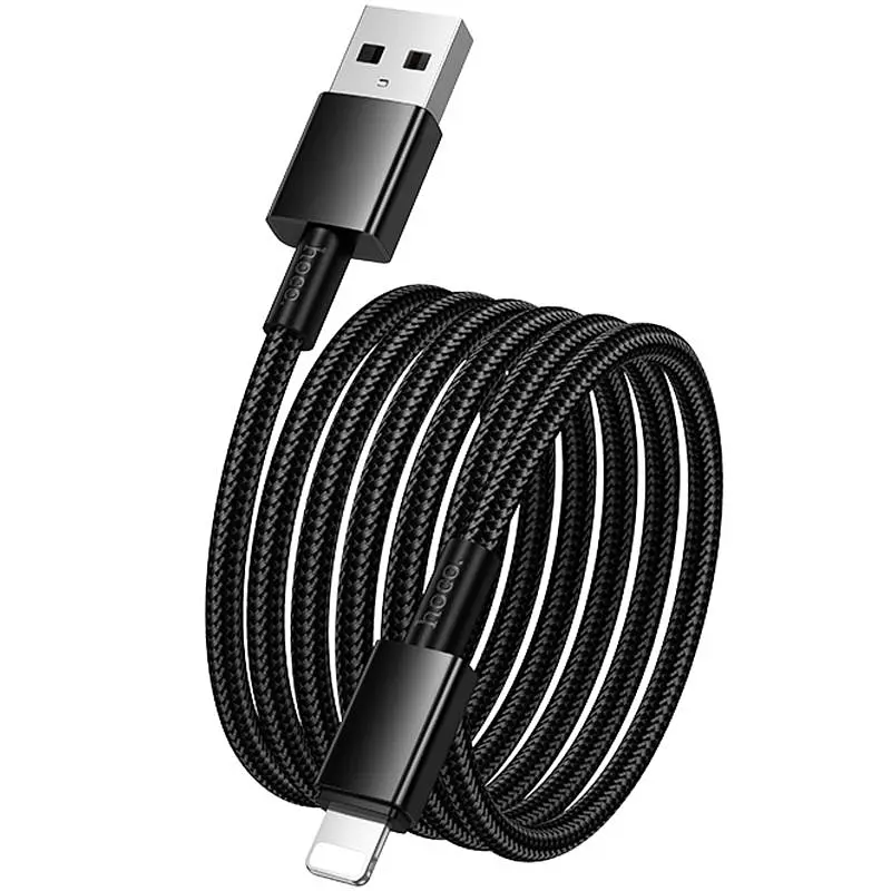 Дата кабель Hoco X119 Energy USB to Lightning 2.4A (1m) Black - фото 5
