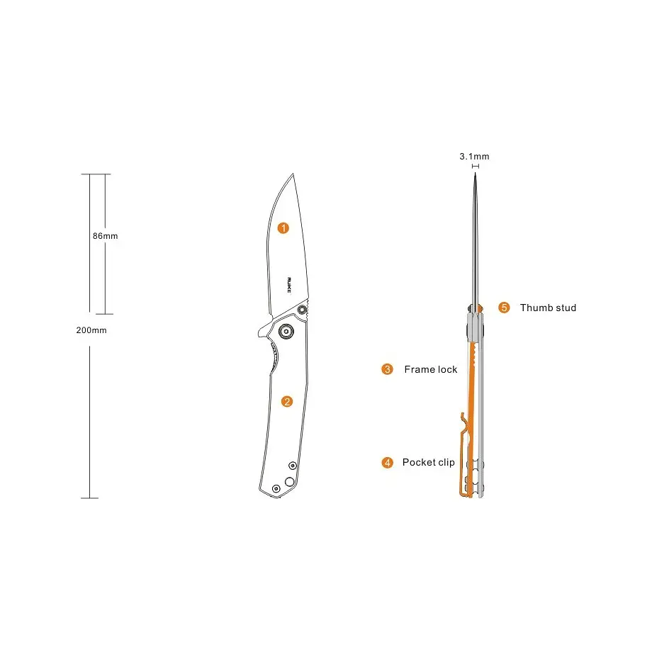 Ніж складаний Ruike P801-SF - фото 3