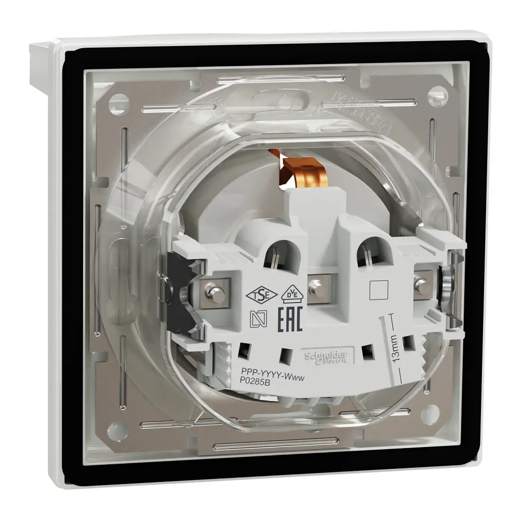 Розетка Schneider Electric ASFORA з кришкою IP44, біла (EPH3100321) - фото 7