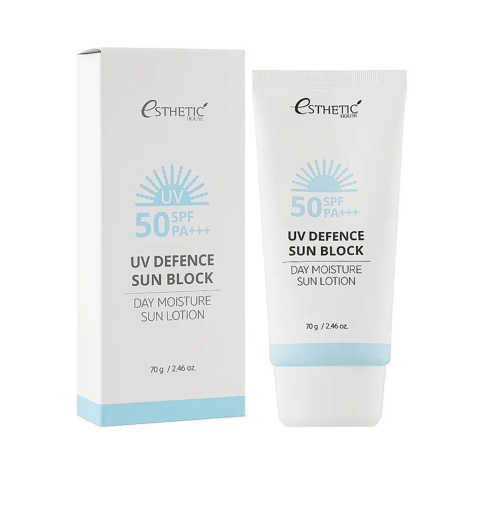 Сонцезахисний лосьйон для обличчя UV Defence Sun Block Day Moisture Sun Lotion SPF50 + / PA +++ Esthetic House 70 г - фото 2