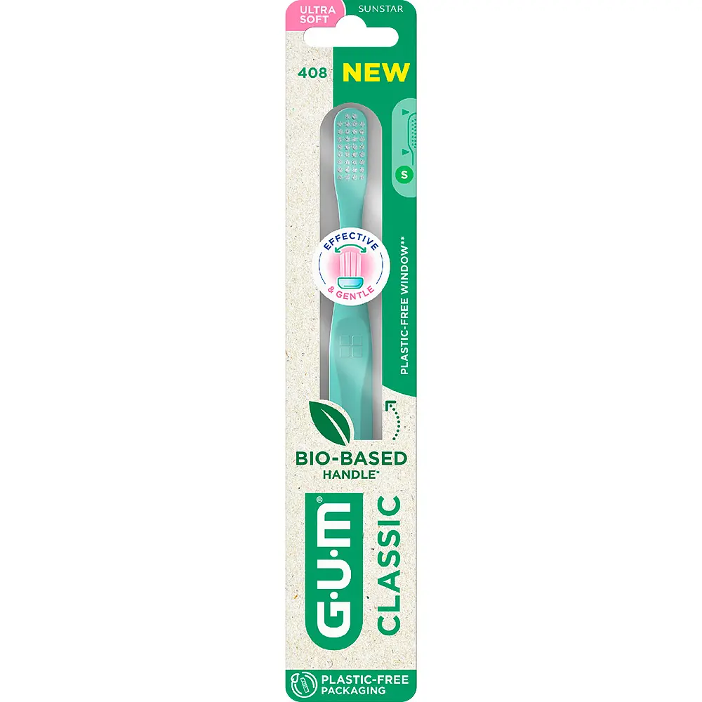 Зубна щітка GUM Classic Bio-Based Handle компактна ультра м'яка бірюзова - фото 11