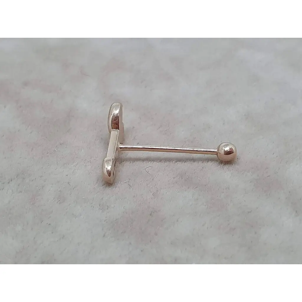 Золотая серьга для пирсинга языка Ирий. З6040 - фото 2