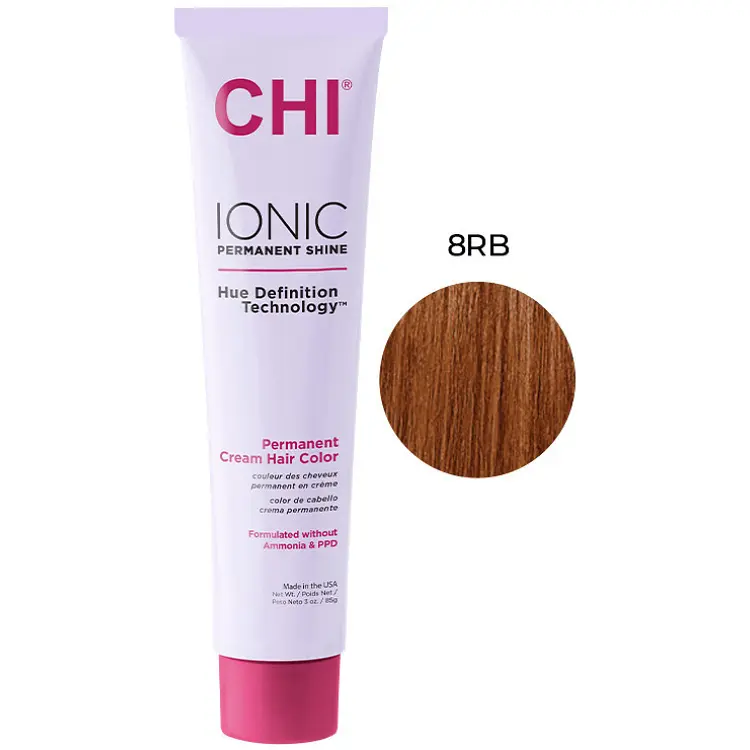 Крем-фарба для волосся CHI Ionic 8RB середній червоний блонд професійна безаміачна 85 г - фото 2