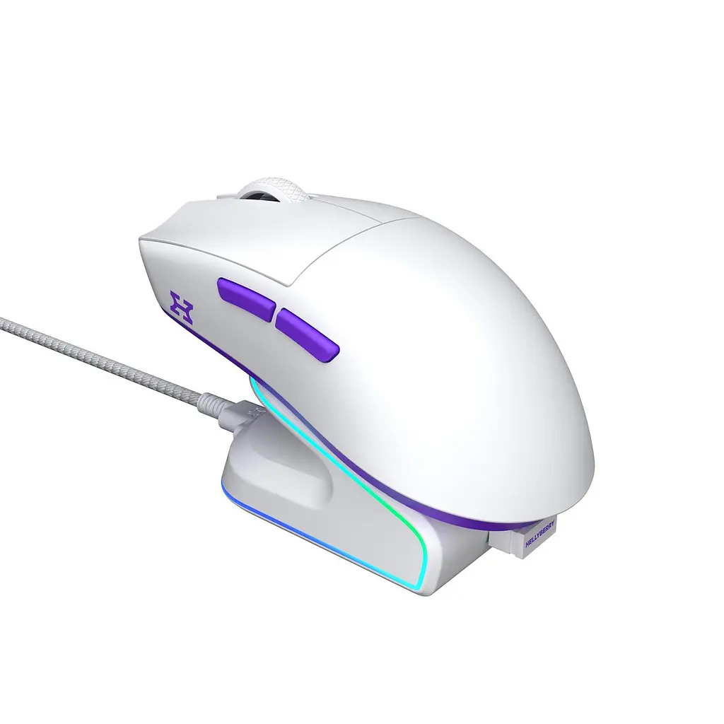 Миша бездротова Hator Hellyberry HM47 Wireless Білий/Фіолетовий (HM47_white_violet) - фото 7
