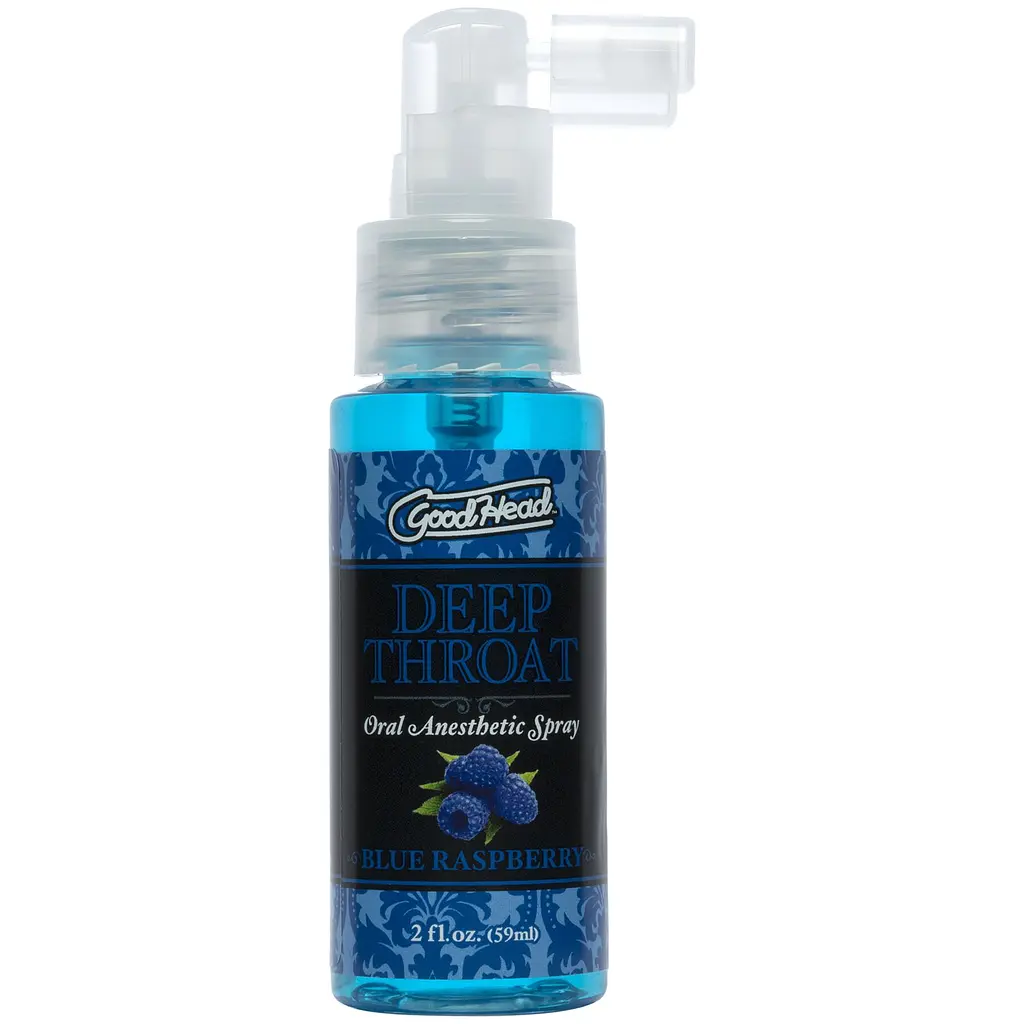 Спрей для мінету Doc Johnson GoodHead DeepThroat Spray – Blue Raspberry 59 мл для глибокого мінету Doc Johnson SO9854 98056