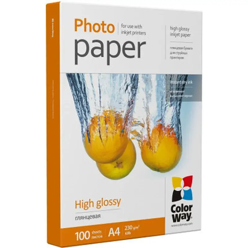 Фотопапір ColorWay A4 230г Glossy 100ст. (PG230100A4) - фото 2