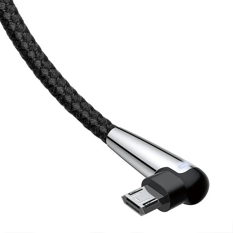 Кабель Baseus Sharp-Bird Mobile Game Cable USB to MicroUSB 2.4A 1m CAMMVP-E01 Black - фото 2