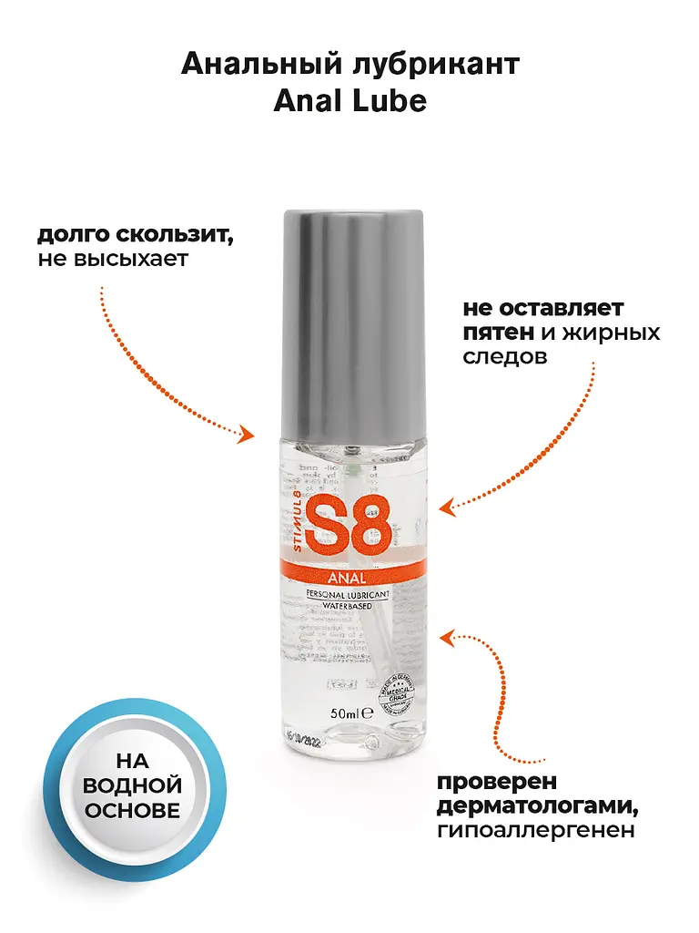 Лубрикант Stimul8 Anal Lube на водній основі, 50 мл - фото 2