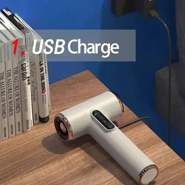 Бездротовий фен для волосся Hair Curler з акумуляторною батареєю 200W з трьома режимами роботи, з холодним/теплим повітрям - фото 5