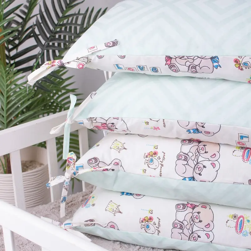 Подушка-борт MirSon Kids Time 18-0005 Kind Bear захисна біла 4 шт. - фото 3