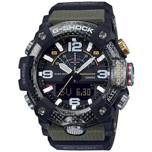 Стильні полімерні чоловічі наручні годинники Casio оригінал Японія G-Shock GG-B100-1A3ER з полімерним ремінцем - фото 2