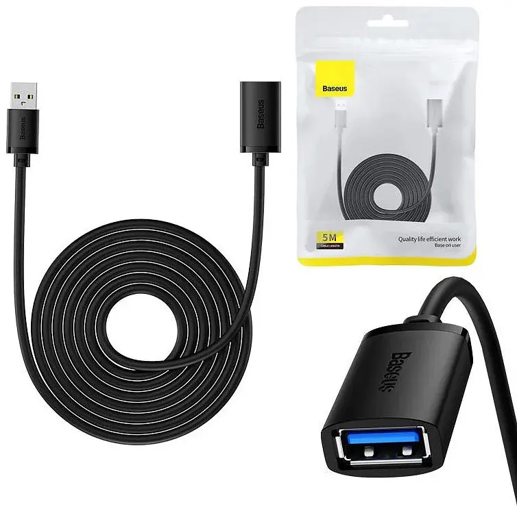 Удлинитель USB 3.0 кабель папа – мама Baseus AirJoy Series USB3.0 Extension 1.5 метра - фото 7