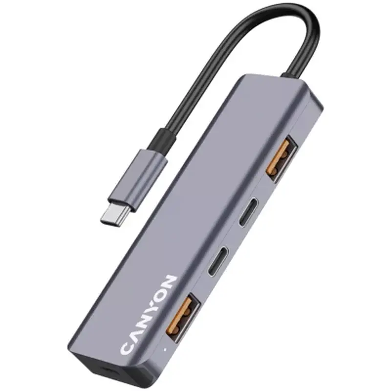 Концентратор Canyon hub DS-18 5in1 USB-C Grey (CNS-TDS18) - фото 4