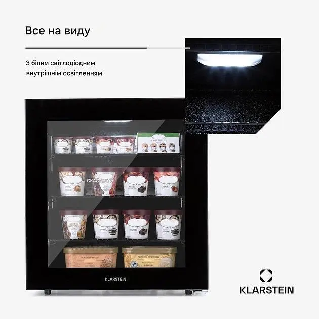 Вітрина морозильна Klarstein IceAge 88 (10036066) - фото 4
