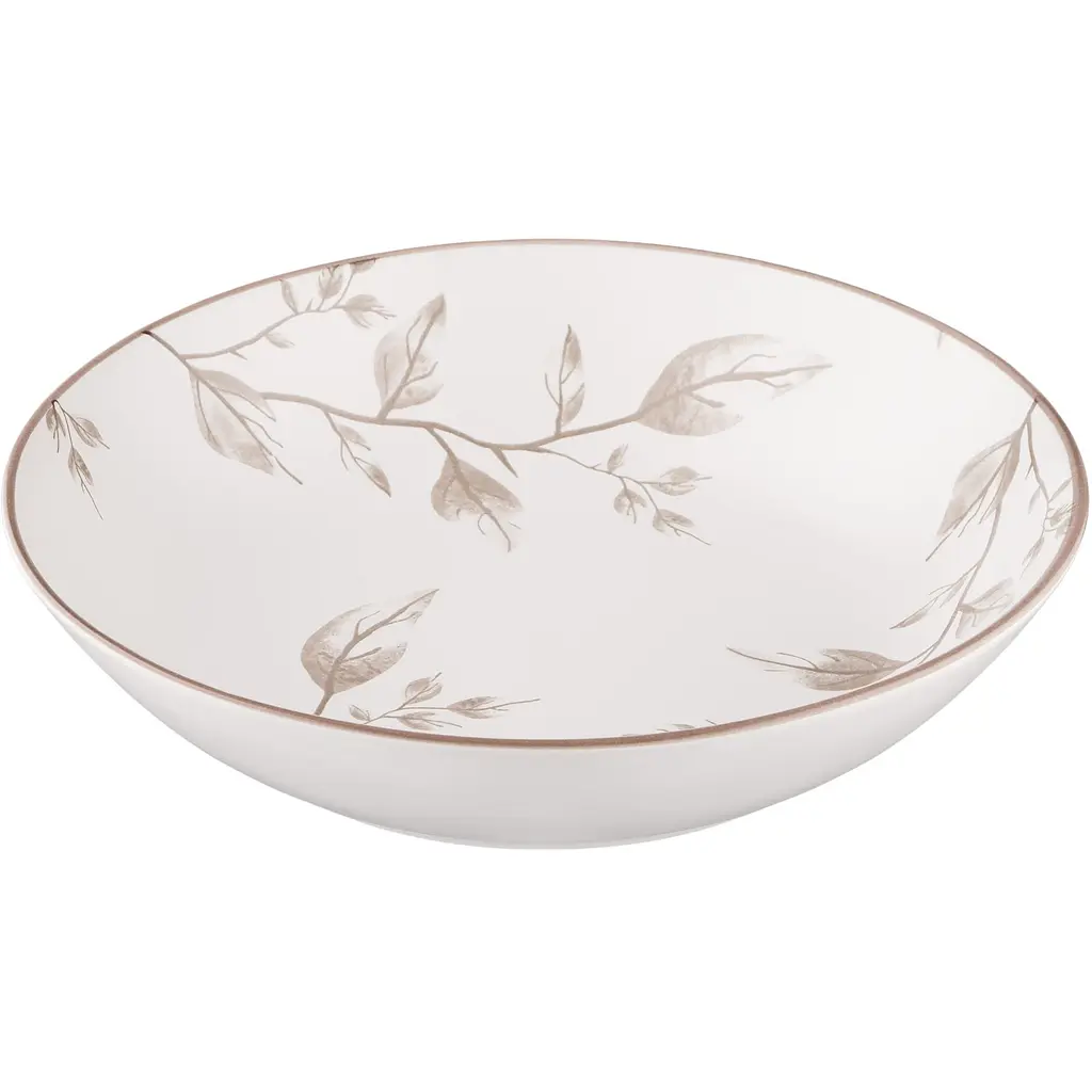 Тарелка суповая Ardesto Asti 790 мл 20.2 см бело-бежевый (AR1420AB) - фото 2