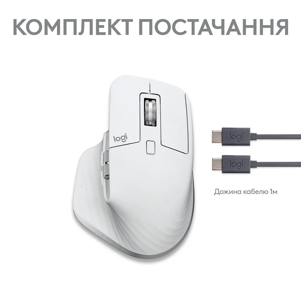 Мишка Logitech MX Master 3S For Mac Performance Wireless Pale Grey (910-006572) - фото 10