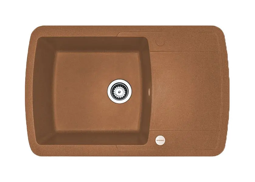 Кухонна мийка Adamant OPTIMAKS terra-cotta 775x495x200 мм, з крилом 77,5 см - фото 4