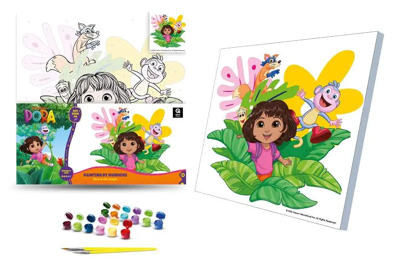 Набір для малювання за номерами Dora the Explorer на полотні 30х30 см (QB913-003)