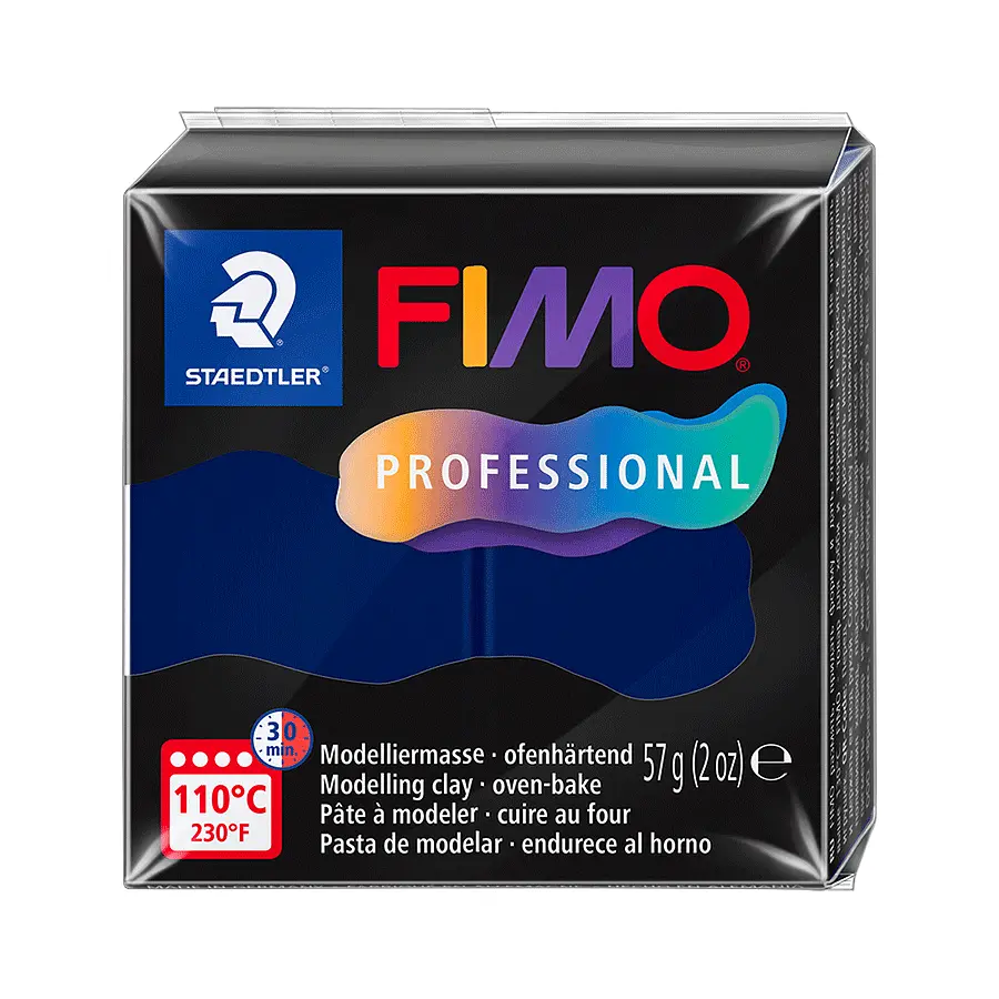 Полімерна глина Fimo Professional, 57 г., Темна синя, (8040-34)