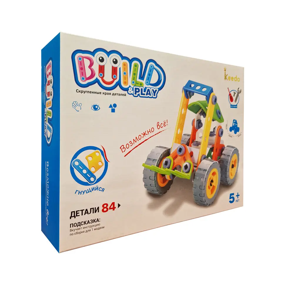 Конструктор Build&Play Погрузчик HANYE J-7703, 84 элемента - фото 2