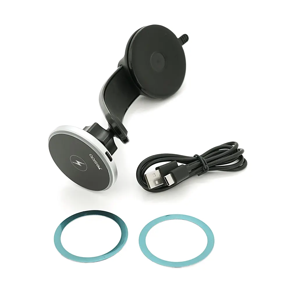 Автотримач Yesido C292+ Wireless Charging 15W, кріплення на торпеду, магніт, Black, Box - фото 4