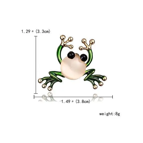 Брошь Лягушонок брошь-булавка - фото 2