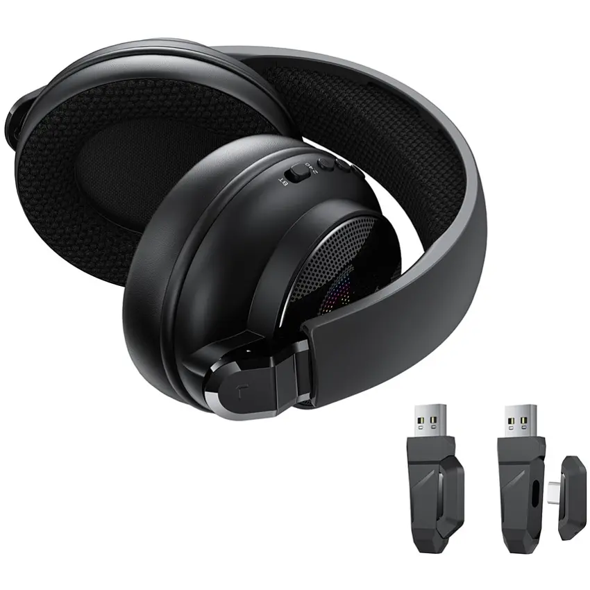 Гарнітура ігрова Acefast H15 Bluetooth+2,4G Black - фото 4