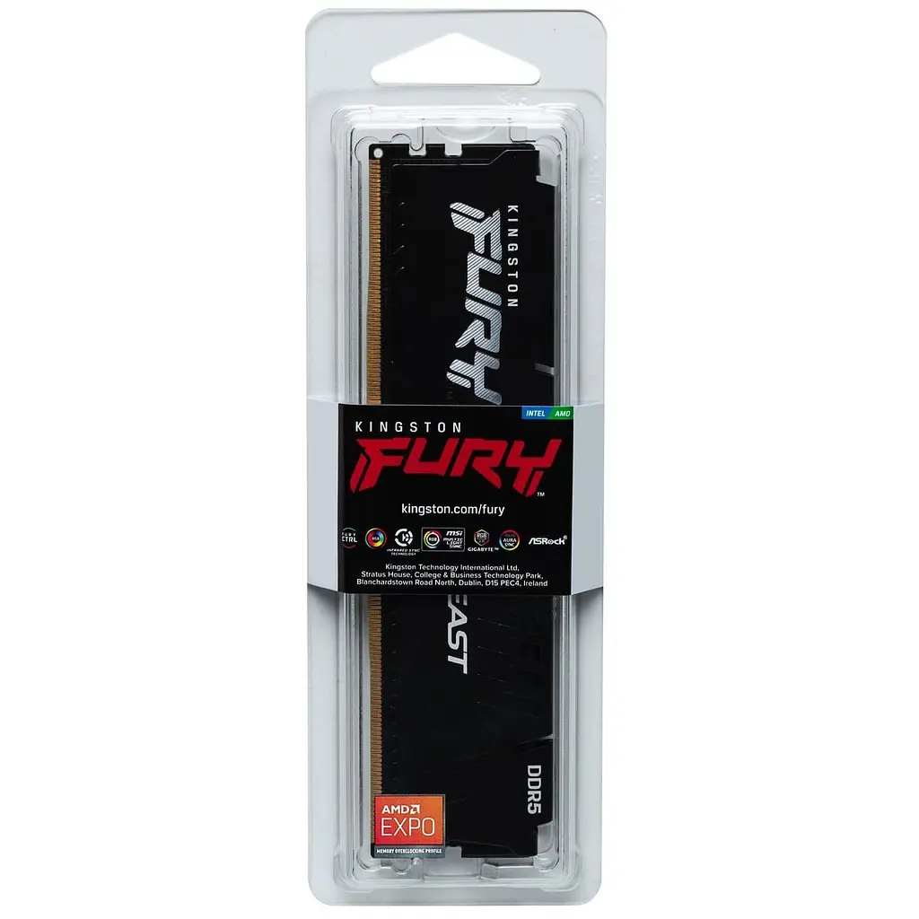 Модуль пам'яті Kingston Fury DDR5 16GB 6400MHz Beast Black EXPO (KF564C32BBE-16) - фото 5
