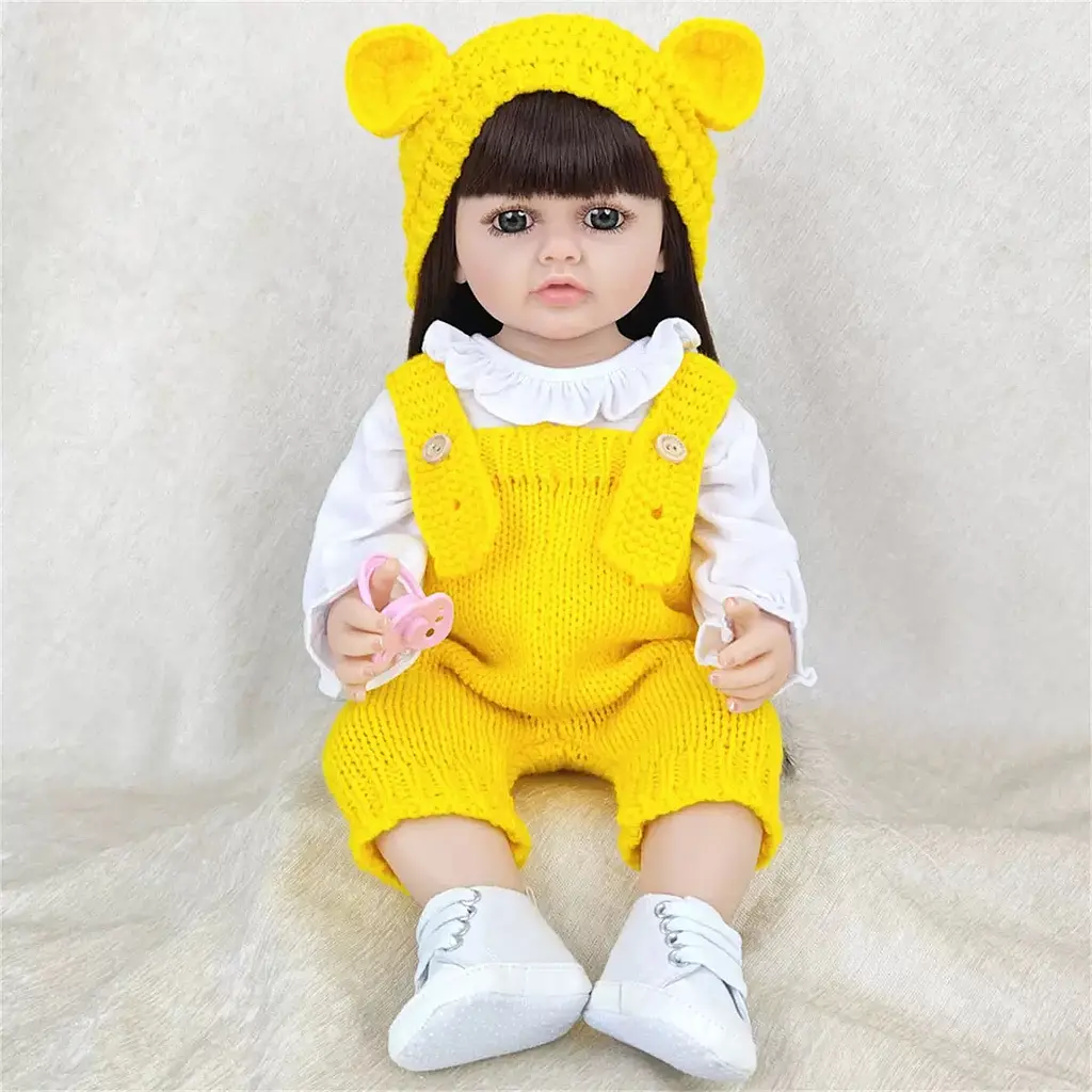 Реалістична Кукла Реборн 55 см повністю вінілова Doll Reborn Baby К0100227 - фото 5