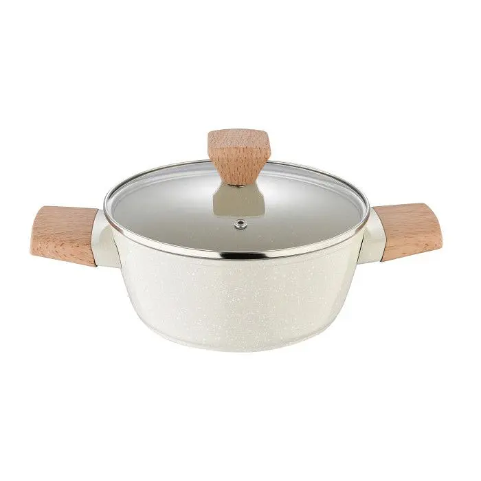 Каструля з кришкою Bergner Naturally 20 см 2.4 л (BG-34745-CR) - фото 2